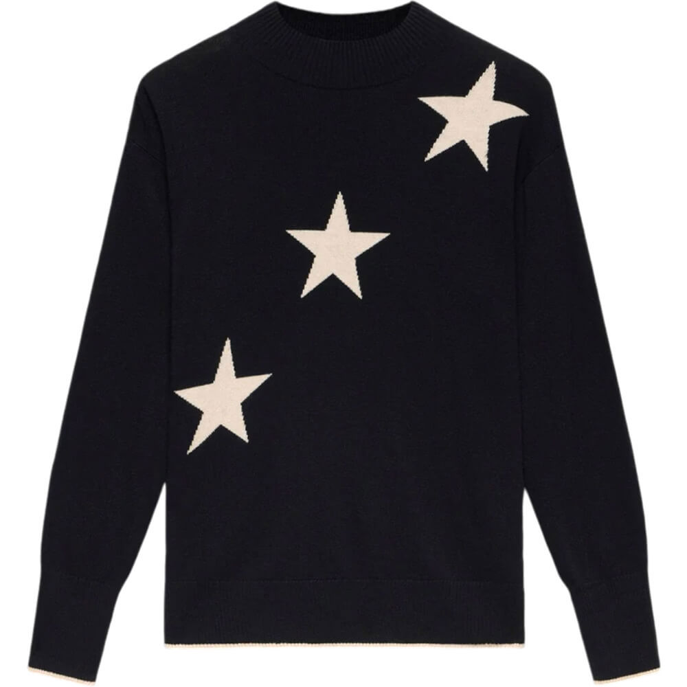 Mint Velvet Black Star Motif Jumper